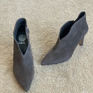 Vince Camuto Shoes | Vince Camuto Sestrind Bootie Sz 10 Dark Greytaupe | Color: Gray/Tan | Size: 10 | Cortni331's Closet